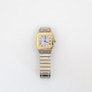 Luxury Santos Quartz Watch - Stainless Steel, Men's Elegant Timepiece